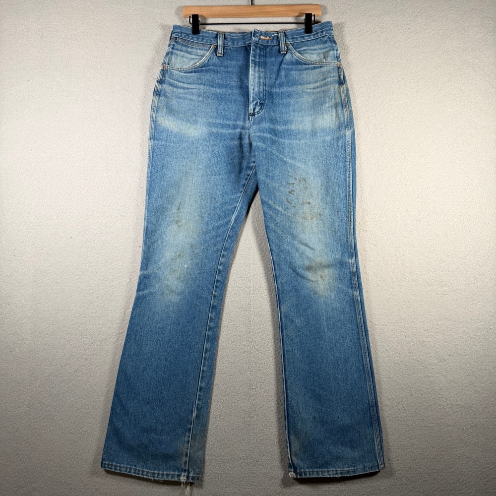 Vintage Wrangler 945DEN Mens Regular Fit Blue Denim Jeans Made in USA 32x33
